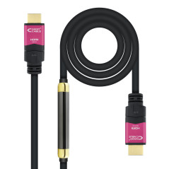 Nanocable 10.15.3725 HDMI cable 984.3" (25 m) HDMI Type A (Standard) Black, Pink
