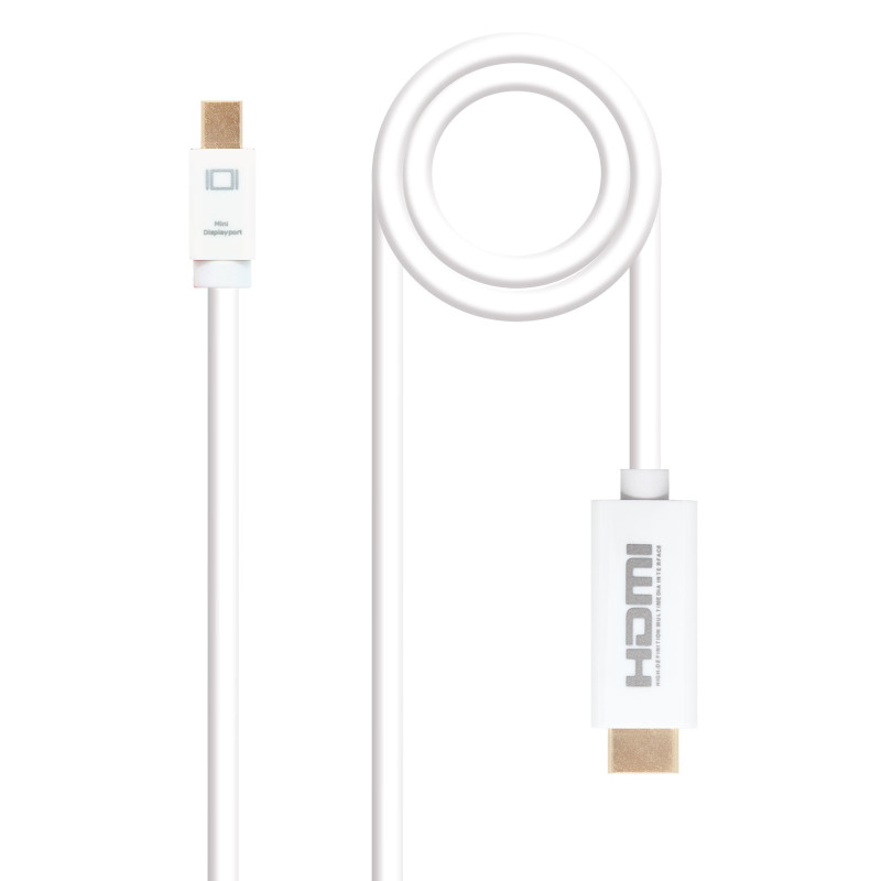 Nanocable 10.15.4002 video cable adapter 78.7" (2 m) Mini DisplayPort HDMI Type A (Standard) White Nanocable 10.15.4002 video cable adapter 78.7" (2 m) Mini DisplayPort HDMI Type A (Standard) White