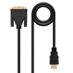 Nanocable 10.15.0502 video cable adapter 70.9" (1.8 m) DVI HDMI Black