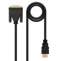 Nanocable 10.15.0502 cavo e adattatore video 1,8 m DVI HDMI Nero Nanocable 10.15.0502 cavo e adattatore video 1,8 m DVI HDMI Nero