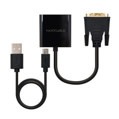 Nanocable 10.16.2008-BK video cable adapter 3.94" (0.1 m) Black