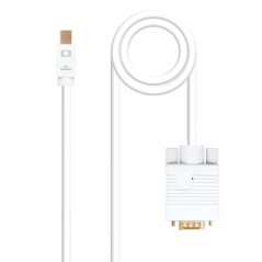 Nanocable 10.15.4103 video cable adapter 118.1" (3 m) Mini DisplayPort VGA (D-Sub) White