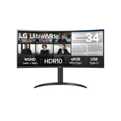 LG 34WR50QK-B Monitor PC 86,4 cm (34") 3440 x 1440 Pixel Wide Quad HD Nero