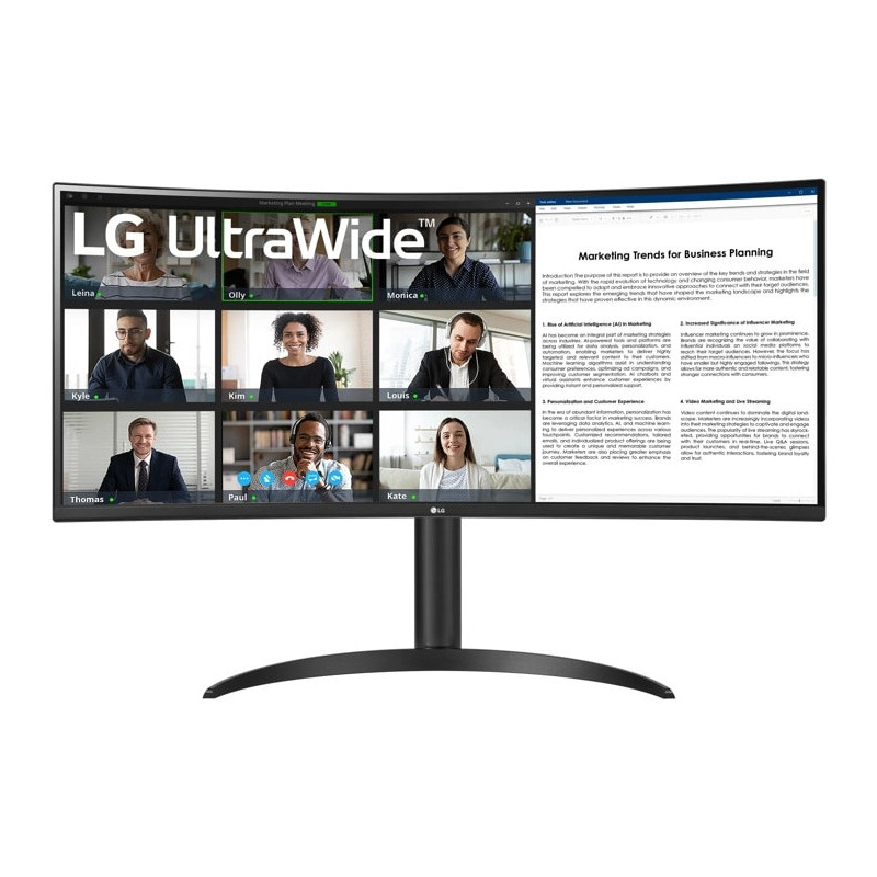 LG 34WR55QK-B computer monitor 34" 3440 x 1440 pixels Wide Quad HD Black LG 34WR55QK-B computer monitor 34" 3440 x 1440 pixels Wide Quad HD Black