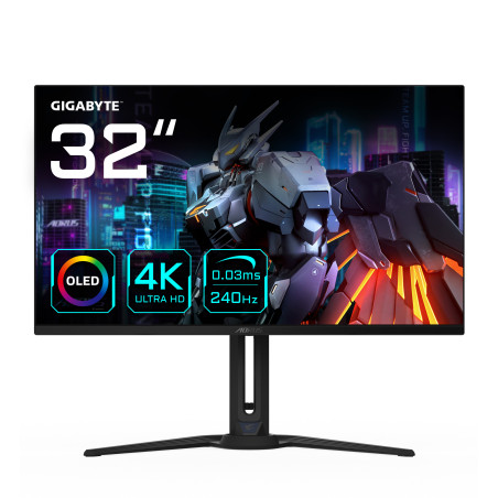 GIGABYTE FO32U2 computer monitor 31.5" 3840 x 2160 pixels 4K Ultra HD OLED Black