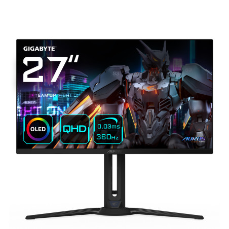 GIGABYTE FO27Q3 computer monitor 27" 2560 x 1440 pixels Quad HD OLED Black