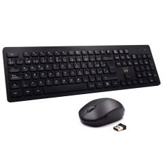 Ewent EW3256 keyboard Mouse included Universal RF Wireless QWERTY Spanish Black
