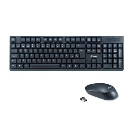 Equip 245221 keyboard Mouse included Office RF Wireless QWERTY Spanish Black