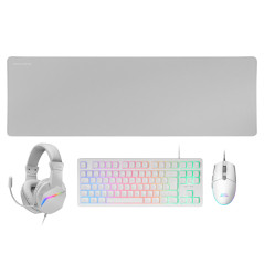 Mars Gaming MCP-RGB3 keyboard Mouse included USB QWERTY Spanish White