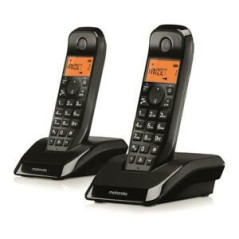 Motorola S12 Duo DECT telephone Caller ID Black