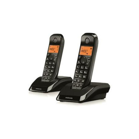 Motorola S12 Duo DECT telephone Caller ID Black