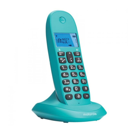 Motorola C1001 DECT telephone Caller ID Turquoise