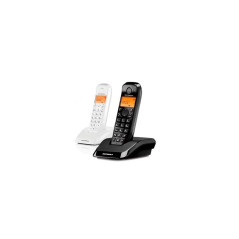 Motorola S12 Duo DECT telephone Caller ID Black, White
