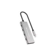 Conceptronic HUBBIES16G interface hub USB 3.2 Gen 2 (3.1 Gen 2) Type-C 10000 Mbit s Gray