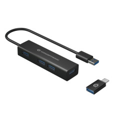 Conceptronic HUBBIES06B interface hub USB 3.2 Gen 1 (3.1 Gen 1) Type-A 5000 Mbit s Black