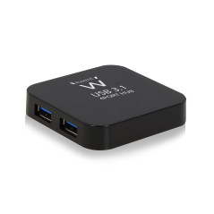 Ewent EW1134 hub di interfaccia USB 3.2 Gen 2 (3.1 Gen 2) Type-A 5000 Mbit s Nero