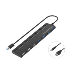 Conceptronic HUBBIES09B hub di interfaccia USB tipo A 5000 Mbit s Nero