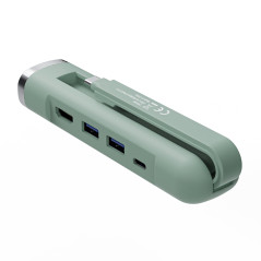 Ewent EW1148 laptop dock port replicator Wired USB 3.2 Gen 1 (3.1 Gen 1) Type-C Green