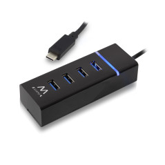 Ewent EW1137 interface hub USB 3.2 Gen 1 (3.1 Gen 1) Type-C 5000 Mbit s Black