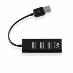Ewent EW1123 interface hub USB 2.0 480 Mbit s Black