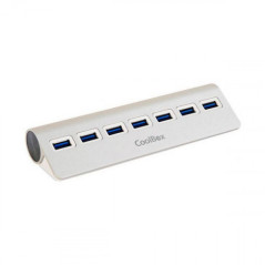 CoolBox COO-HU7ALU3 hub di interfaccia USB 3.2 Gen 1 (3.1 Gen 1) Type-A 5000 Mbit s Argento