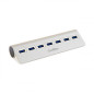 CoolBox COO-HU7ALU3 hub di interfaccia USB 3.2 Gen 1 (3.1 Gen 1) Type-A 5000 Mbit/s Argento CoolBox COO-HU7ALU3 hub di interfaccia USB 3.2 Gen 1 (3.1 Gen 1) Type-A 5000 Mbit/s Argento