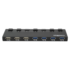 CoolBox HUBCOO356A hub di interfaccia USB 3.2 Gen 1 (3.1 Gen 1) Type-A 5000 Mbit s Nero