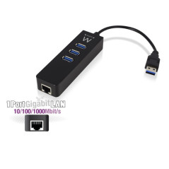 Ewent EW1140 laptop dock port replicator USB 3.2 Gen 1 (3.1 Gen 1) Type-A Black