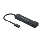Conceptronic CTC4USB3 hub di interfaccia USB 3.2 Gen 1 (3.1 Gen 1) Type-C 5000 Mbit/s Nero Conceptronic CTC4USB3 hub di interfaccia USB 3.2 Gen 1 (3.1 Gen 1) Type-C 5000 Mbit/s Nero