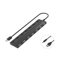 Conceptronic HUBBIES08B interface hub USB 2.0 480 Mbit s Black