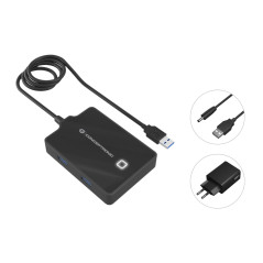 Conceptronic HUBBIES11BP laptop dock port replicator USB 3.2 Gen 1 (3.1 Gen 1) Type-A Black