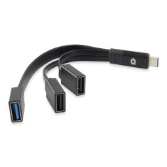 Conceptronic HUBBIES01B interface hub USB 3.2 Gen 2 (3.1 Gen 2) Type-C 5000 Mbit s Black