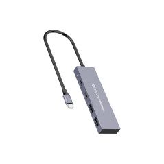Conceptronic HUBBIES13G interface hub USB 3.2 Gen 2 (3.1 Gen 2) Type-C 10000 Mbit s Gray