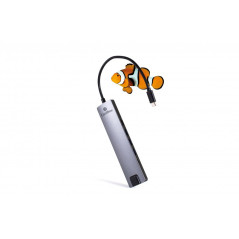 CoolBox COO-DOCK-01 replicatore di porte e docking station per laptop Cablato USB 3.2 Gen 1 (3.1 Gen 1) Type-C Grigio