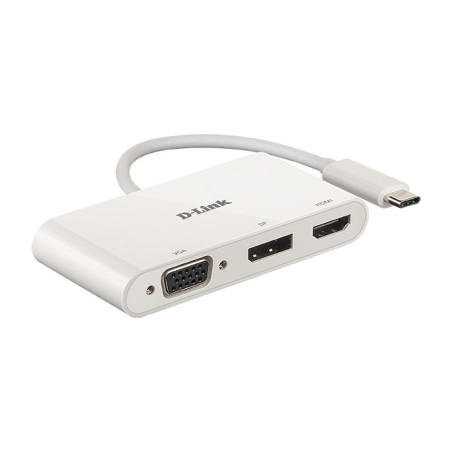 D-Link DUB-V310 replicatore di porte e docking station per laptop Cablato USB 3.2 Gen 1 (3.1 Gen 1) Type-C Bianco
