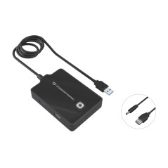 Conceptronic HUBBIES10B laptop dock port replicator USB 3.2 Gen 1 (3.1 Gen 1) Type-A Black