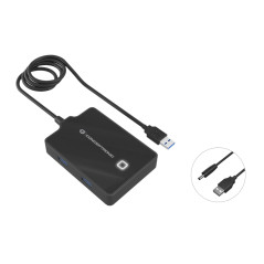 Conceptronic HUBBIES11B laptop dock port replicator USB 3.2 Gen 1 (3.1 Gen 1) Type-A Black