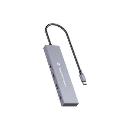 Conceptronic HUBBIES14G interface hub USB 3.2 Gen 2 (3.1 Gen 2) Type-C 10000 Mbit/s Gray