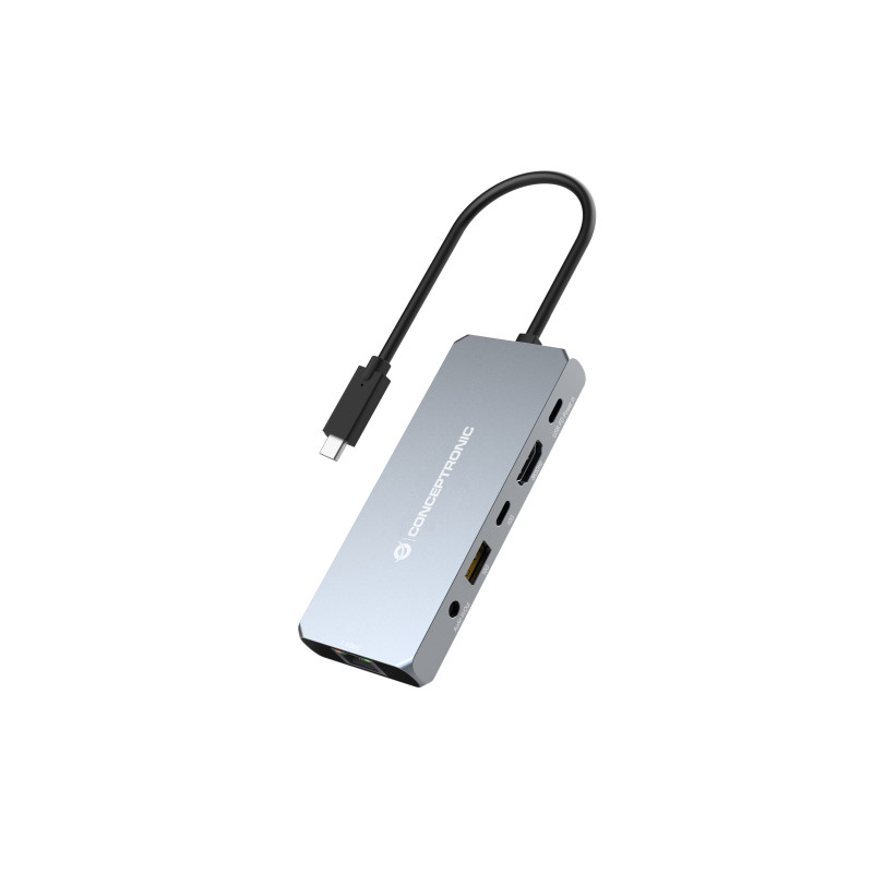 Conceptronic DONN22G laptop dock/port replicator Wired USB 3.2 Gen 2 (3.1 Gen 2) Type-C Gray Conceptronic DONN22G laptop dock/port replicator Wired USB 3.2 Gen 2 (3.1 Gen 2) Type-C Gray