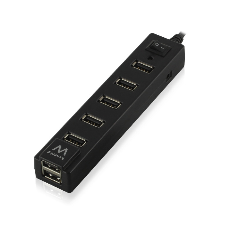 Ewent EW1130 interface hub 480 Mbit/s Black