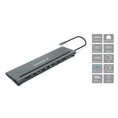 Conceptronic DONN17G laptop dock port replicator Wired USB 3.2 Gen 1 (3.1 Gen 1) Type-C Gray