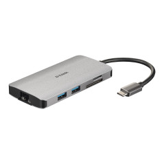 D-Link DUB-M810 laptop dock port replicator Wired USB 3.2 Gen 1 (3.1 Gen 1) Type-C Aluminum
