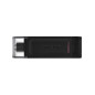 Kingston Technology DataTraveler 70 USB flash drive 128 GB USB Type-C 3.2 Gen 1 (3.1 Gen 1) Black Kingston Technology DataTraveler 70 USB flash drive 128 GB USB Type-C 3.2 Gen 1 (3.1 Gen 1) Black