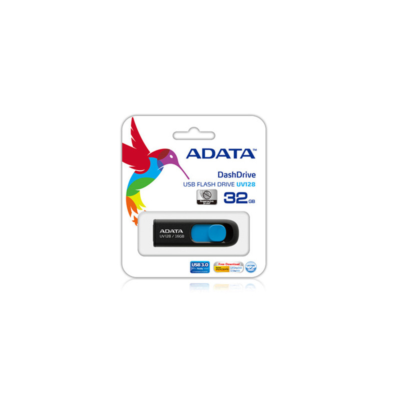 ADATA DashDrive UV128 128GB unità flash USB USB tipo A 3.2 Gen 1 (3.1 Gen 1) Nero, Blu