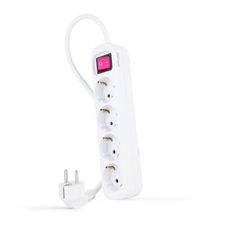 Nanocable 10.37.0004 power extension 55.1" (1.4 m) 4 AC outlet(s) Indoor White