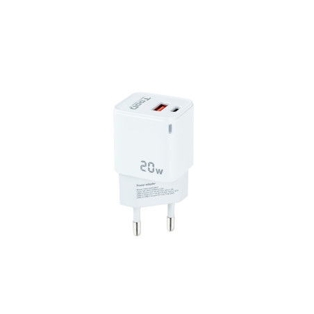 TooQ TQWC-QCPD20WT Caricabatterie per dispositivi mobili Universale Bianco AC Ricarica rapida Interno
