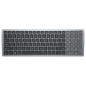 DELL KB740 keyboard Office RF Wireless + Bluetooth QWERTY Spanish Gray, Black