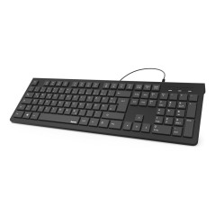 Hama KC-200 keyboard Office USB QWERTZ German Black