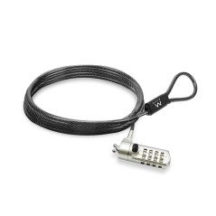 Ewent EW1243 cavo di sicurezza Nero, Zinco 1,5 m