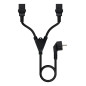Cable alimentacion schuko a 2x c13 nanocable 1.8m - macho - hembra - negro Cable alimentacion schuko a 2x c13 nanocable 1.8m - macho - hembra - negro